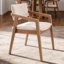 Ver imagem 1 de Cadeira para Sala de Jantar Estar Living Giorgia B04 Suede Bege - Lyam Decor