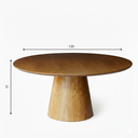 Ver imagem 2 de Mesa de Jantar Cone em Madeira Maciça 1,2m Castanho