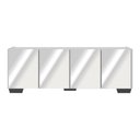 Ver imagem 5 de Rack Tv até 50 Polegadas com Espelhos 4 Portas Multimóveis Mp1083 Branco/preto