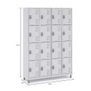 Ver imagem 6 de Armário Guarda Volume Aço 16 Portas C/ Tranca e Espaço Cor:bege