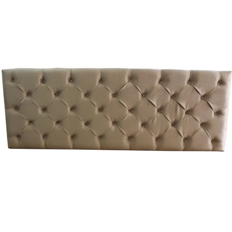 Cabeceira Capitonê Suede Liso Bege - Casal 140X60 RBL