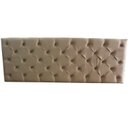 Ver imagem 1 de Cabeceira Capitonê Suede Liso Bege - Casal 140X60 RBL