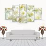 Quadro Decorativo Flores Brancas Lindas 115X60 5 Peças 5 - 1