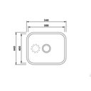 Ver imagem 2 de Cuba Simples Cs50 Inox 50x40x20x0,8mm Luxo Mekal