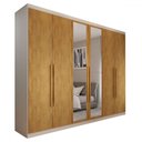 Ver imagem 4 de Guarda-roupa Casal Madalena 6 Portas 6 Gavetas 100% Mdf com Espelho - Panorama Móveis