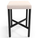 Ver imagem 6 de Kit 06 Banquetas Baixa Bar Cozinha Sala de Jantar Preto Stella L02 Suede Bege - Lyam Decor