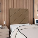 Ver imagem 2 de Cabeceira Solteiro 90 Cm com Frame Cristal Linho Marrom Artte