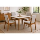 Ver imagem 1 de Mesa Sala Condessa 160cm + 4CADEIRAS Lady Eucalipto Nesher