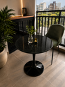 Ver imagem 1 de Mesa de Jantar Saarinen Preto - Redonda 70cm - Mármore São Gabriel