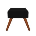 Ver imagem 2 de Puff Banqueta Quadrado Livia Suede Preto - Majú Decor