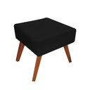 Ver imagem 1 de Puff Banqueta Quadrado Livia Suede Preto - Majú Decor