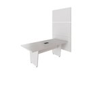 Ver imagem 3 de Mesa Reunião 2,00m X 0,90m 1cx Tomada e 3 Painéis de Tv F5 Cor:cinza