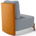 Ver mais imagens de Poltrona Decorativa Sala Estar Living Pés Madeira Hungria L02 Couríssimo Whisky Bouclê Cinza - Lyam
