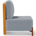 Ver imagem 6 de Poltrona Decorativa Sala Estar Living Pés Madeira Hungria L02 Couríssimo Whisky Bouclê Cinza - Lyam