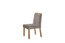 Ver imagem 3 de Conjunto Sala de Jantar Mesa Atenas Madeira Maciça 110cm Tampo Redondo Vidro Off White com 4 Cadeira