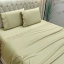 Ver imagem 2 de Jogo Cama Lençol Detail Queen Bordado Guipir Bordado Inglês Percal 300 Fios 4 Peças - Cáqui