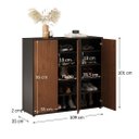 Ver imagem 6 de Sapateira de Porta Grande 18 Pares Calçado 45 Armário Madeira Preto Miran Idimex