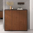 Ver imagem 1 de Sapateira de Porta Grande 18 Pares Calçado 45 Armário Madeira Preto Miran Idimex