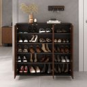 Ver imagem 3 de Sapateira de Porta Grande 18 Pares Calçado 45 Armário Madeira Preto Miran Idimex