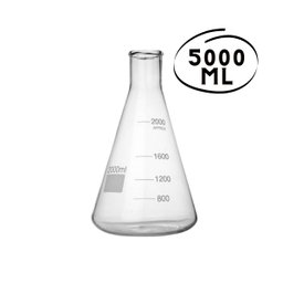 Erlenmeyer Boca Estreita:5 Litro - 1