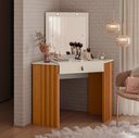Ver imagem 7 de Penteadeira Camarim com Espelho e LED 1 Gaveta Glow A04 Cinamomo Off White - Lyam Decor