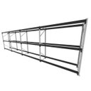 Ver imagem 1 de Mini Porta Pallet 200 Kg por Nivel Inicial +3 Continuação com 3 Niveis Preto com sem Mdf