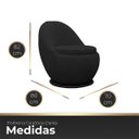 Ver imagem 6 de Poltrona Giratória para Sala Orgânica Confortável e Reforçada Bouclé