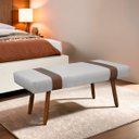 Ver imagem 2 de Puff Recamier Retangular para Sala Quarto Belt 90cm Bouclê - Sofa Store:bouclê Cinza Claro