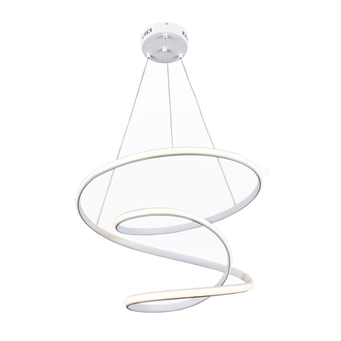 Luminária Pendente Led Integrado 41W Design Moderno M3 Luxo Espiral Bivolt:Branco - Luz Branca Fria 