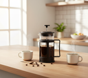 Ver imagem 2 de Cafeteira Francesa 600ml Prensa Francesa Preta Café Gourmet
