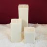 Trio de Velas Decorativas Quadradas Grandes para Lanternas - 6