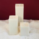 Ver imagem 6 de Trio de Velas Decorativas Quadradas Grandes para Lanternas