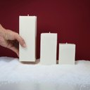 Ver imagem 5 de Trio de Velas Decorativas Quadradas Grandes para Lanternas