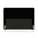 Ver imagem 3 de Cabeceira Estofada Decorativa para Cama Box Bellatrix 160 para Cama Queen Suede Preto Aradecor