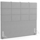 Ver imagem 3 de Kit Cabeceira Cama Box Queen 160cm com Calçadeira Roma W01 Suede Cinza - Lyam