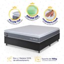 Ver imagem 3 de Conjunto Box Baú Preto Luanda Cinza Espuma D28 Casal 138x188x69 - King House