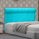 Ver imagem 2 de Cabeceira Madri 100 cm Suede Azul Turquesa