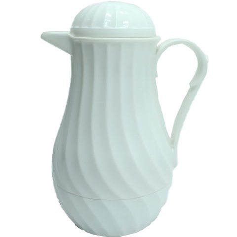 Garrafa Térmica Nova Branca Plástico Vintage Café Bulé Chá 1l