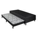 Ver imagem 2 de Cama Box Base Solteiro Com Auxiliar Semi Ortopedica Suede Preto