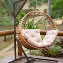 Ver imagem 1 de Cadeira para Jardim Ninho Balanço Lídia Bege/Caramelo