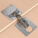 Ver imagem 7 de 10 Placas Reparo para Dobradiças de Porta Armário 26mm F.qdd