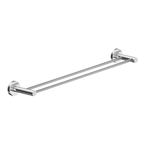 Toalheiro Duplo para Banheiro Escovado Atenas Grego Metal 75cm