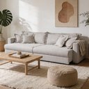 Ver imagem 1 de Sofá 3 Lugares Retrátil Reclinável para Sala de Estar 230cm Missouri K01 Veludo Bege - Lyam Decor