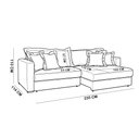 Ver imagem 7 de Sofá 3 Lugares Retrátil Reclinável para Sala de Estar 230cm Missouri K01 Veludo Bege - Lyam Decor