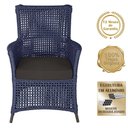 Ver imagem 5 de 4 Poltronas e 1 Mesa Igapó Alumínio Marrom Corda Náutica E9 Azul