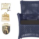 Ver imagem 4 de 4 Poltronas e 1 Mesa Igapó Alumínio Marrom Corda Náutica E9 Azul