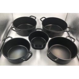 Kit 5 Panelas Fetti Alumínio Injetado Grossa Preto - 4