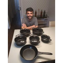 Kit 5 Panelas Fetti Alumínio Injetado Grossa Preto - 8