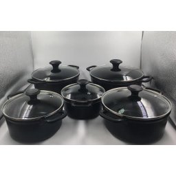 Kit 5 Panelas Fetti Alumínio Injetado Grossa Preto - 3