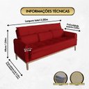 Ver imagem 2 de Sofá Cama Rivieira 2.00m - Vermelho
